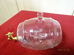 Glass barrel with tap, total length 20 cm. It is without holder. Jokai.