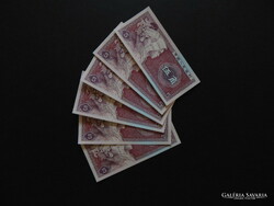 Kína 6 darab 5 jiao 1980 Sorszámkövető bankjegyek !  Hajtatlan bankjegyek