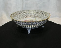 Áttört kínáló asztalközép - Antik Dresden porcelán