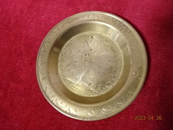 Indian copper centerpiece, printed pattern, diameter 9 cm. Jokai.