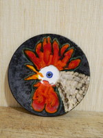 Retro ceramic rooster wall decoration