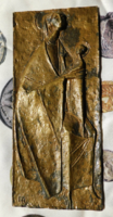 Erwin Huber (1929-2006): ii. Metal commemorative plaque of Pope János Pál, 1988