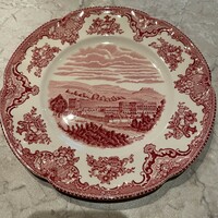 Old britain castles collection castle mauve dark pink painted porcelain/ceramic bowl