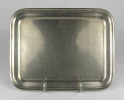 1M807 antique marked klein j. Alpaca tray 20.5 X 26 cm