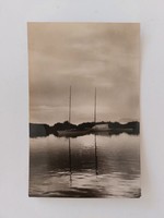 Régi képeslap fotó levelezőlap Balaton vitorlás hajók