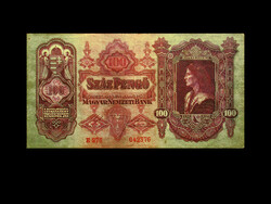 100 PENGŐ - 1930 - BUDAPEST - Mátyás Király képmásával!