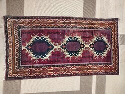 Antique Persian Rug 3 Medallion Knotted Hand Knotted Persian Rug 464 7385