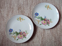 Retro old porcelain small cake plate with flower pattern 2 GDR East German