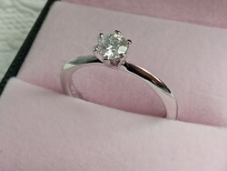 Moissanit gyémánt  0.5 ct 925 ezüst gyűrű 58