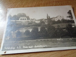 Scherding  Blick  Zum Schlos park , régi képeslap