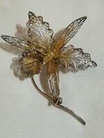 Antique 800 silver large brooch at almost half price. 11.34 G, 8x6 cm.