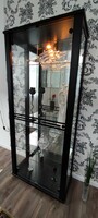 Italian, mirrored, display case, glass display case, cabinet with 2 doors, 4 shelves, with lighting