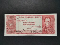 Bolívia 100 Pesos 1962 aUnc