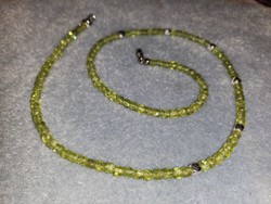 Mesès peridot gemstone sterling silver necklace 925/ - new 50.5Cm
