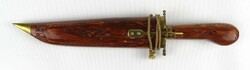 1M838 old carved Indian ornamental knife 34 cm