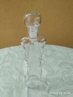 Üveg Női Figurális Szobor. 26 cm dugóval.Art deco díszüveg eladó!