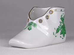 1M846 Zöld Apponyi mintás Herendi porcelán cipő