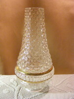 Elektromos petróleum lámpa üveg búra aranyozott szegéllyel 45 mm