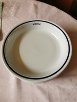 6 db-os Alföldi porcelán Kórház feliratos főzelékes tányér vitrin állapotban