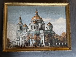 Nagyon szép nagy Orosz szövőtt goblein kép.