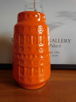 Scheurich mid century narancsszínű váza 18 cm