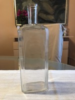 Tokba öntött régi kereskedelmi üveg 30 cm