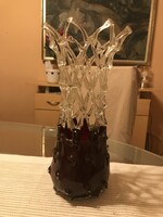 Hand made glass vase openwork pattern