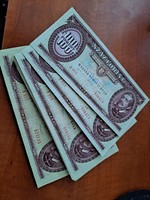 Old 100 ft banknotes