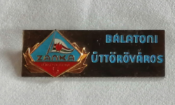 Balatoni Úttörőváros jelvény Zánka Törzsgárda 5 felirattal