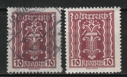 Austria 1935 mi 367 a, b EUR 1000.30 b postal clerk