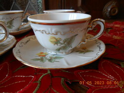 Zsolnay yellow rose coffee cup