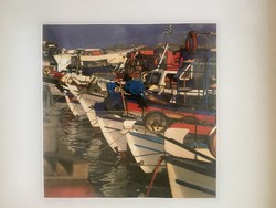 Ismeretlen festő: Hajók a kikötőben