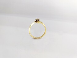 14K. Eljegyzési női arany gyűrű, gyémánt Brill kővel (No.: 28)