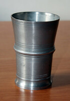 Old antique German pewter cup cin sks reinzinn 100 years old