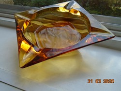 Decorative amber glass 14x14 cm