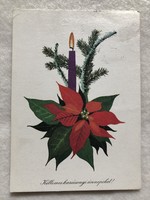 Régi rajzos Karácsonyi képeslap  -  Gyurics Éva rajz                -5.