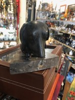 Dog statue, made of bronze, 16 cm in size, excellent as a gift. Art deco