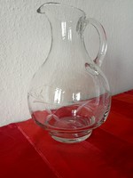 Polished glass jug, decanter