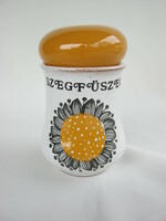 Városlőd majolica sunflower pattern spice holder with clove inscription