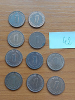 NÉMET NSZK 10 DB 1 PFENNIG VEGYES ÉVSZÁM 42