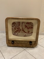 1958 Orion tv, egyedi asztal, dohányzó asztal, antik
