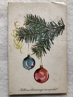 Old Christmas card with drawings - drawing by Louis the Greek -5.