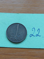 Netherlands 1 cent 1948 Queen Wilhelmina, bronze 22.