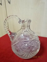 Polished glass jug, height 20 cm. Jokai.