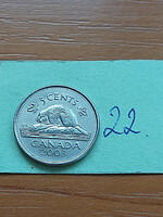 Canada 5 cents 2003 beaver 22.