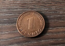 1 pfennig,Németország 1950 D verdejel