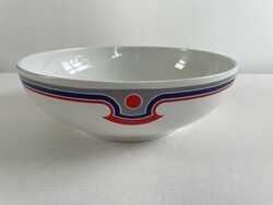 Retro, vintage nagyméretű Alföldi porcelán Bella, menza mintás tál, pogácsás, kínáló, köretes tál