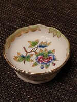 Herend porcelain floral ring holder & jewelry bowl.