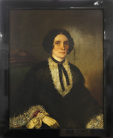 Ismeretlen festő - Női portré (Biedermeier stílusban)