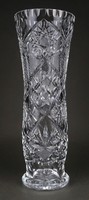 1M869 Régi csiszolt kristály váza 29 cm